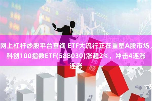 网上杠杆炒股平台查询 ETF大流行正在重塑A股市场，科创100指数ETF(588030)涨超2%，冲击4连涨